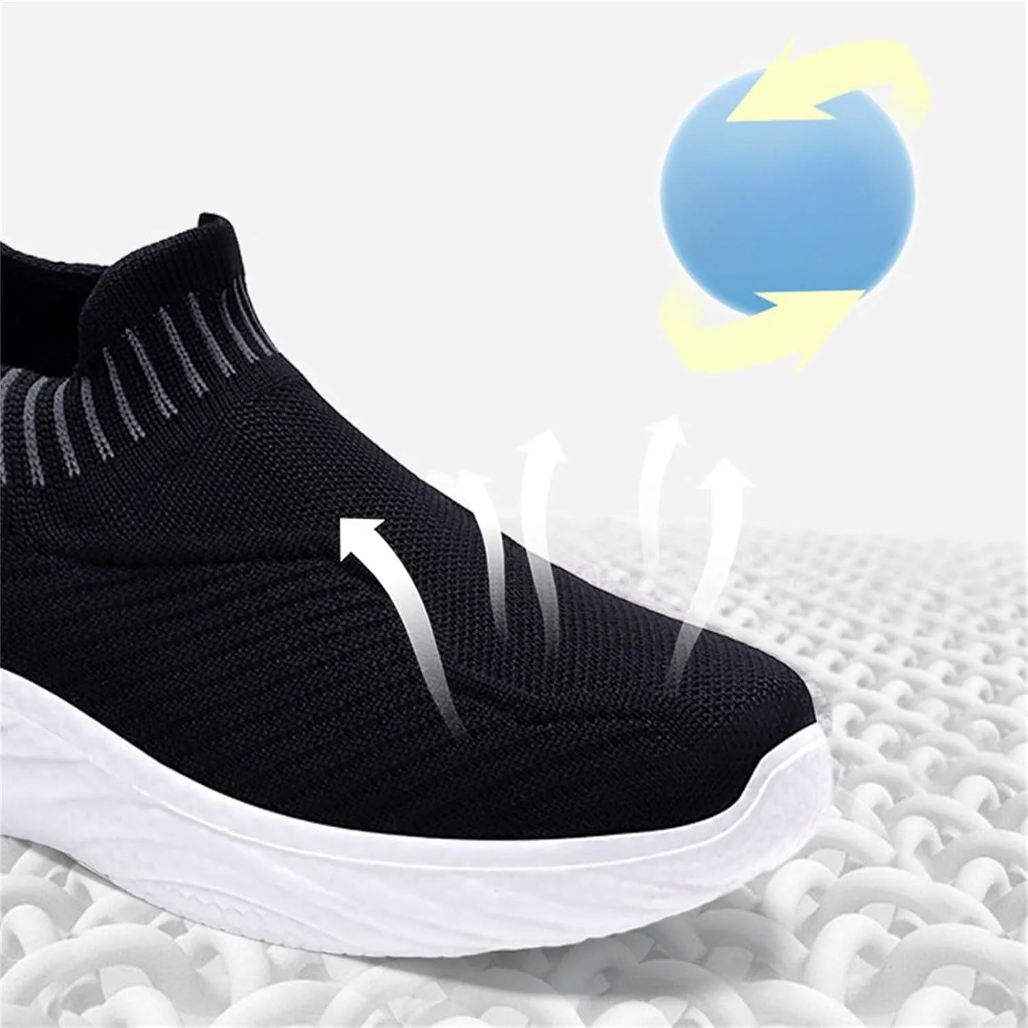 Women Woven Comfy Orthopedic Walking Shoes, 2025 New Women's Breathable Slip On Arch Support Non-Slip Sneakers with Arch Support