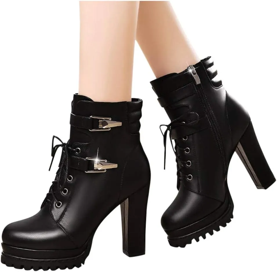 Women's Ankle Boots & Booties Fall Boots Blue Boots for Women Leather Boots for Women Womens Ankle Boots with Arch Support Ankle Boots for Women Flat Heel Comfortable Dressy