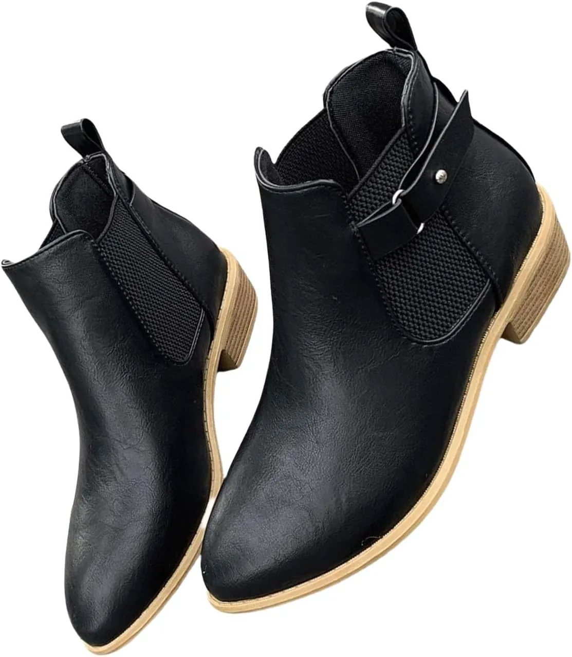 Womens Black Ankle Boots Fashion Boots for Women Fashion Boots for Women 2024 Trendy Fall Womans Winter Women'S Ankle Boots & Booties Flat White Ankle Boots No Heel