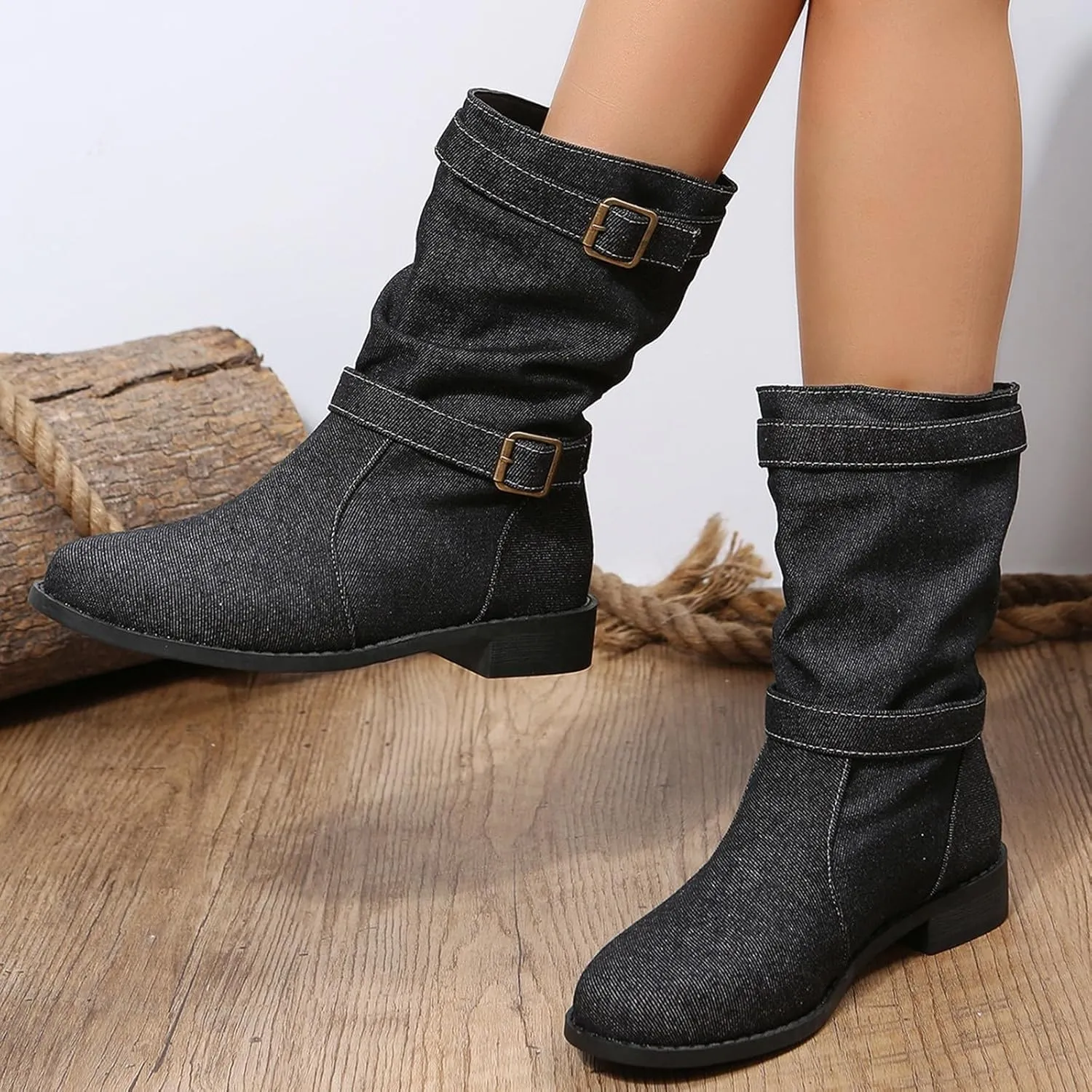 Womens Boots Ankle Botines Vaqueros Para Mujer Comfy Cowboy Boots for Women Cute Black Boots Dress Boots for Women Wide Width Ankle Booties Women's Booties Wide Width