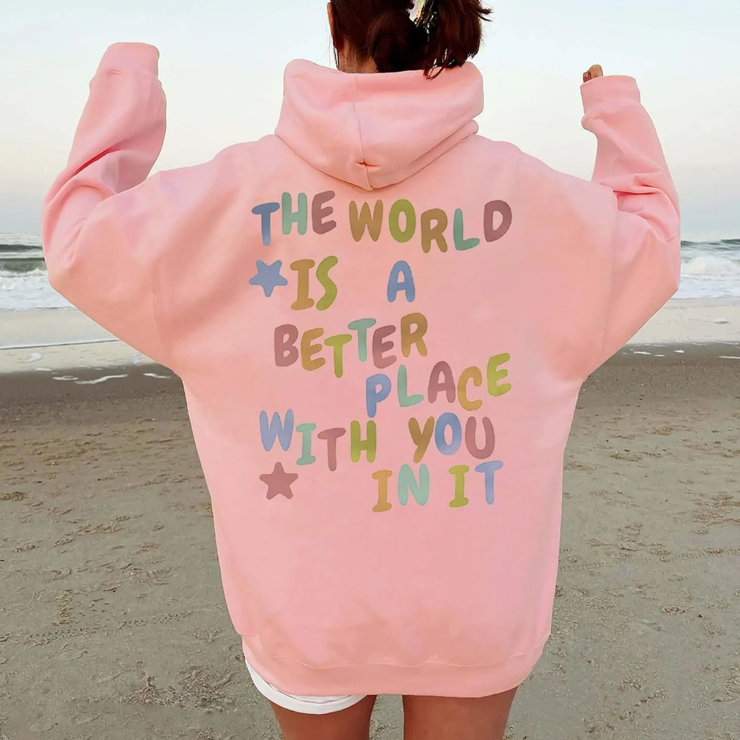 Women's Drawstring Zip Up Cute Hoodies Women's Solid Color Plush And Thick Raglan Sleeves Long Sleeved Hooded