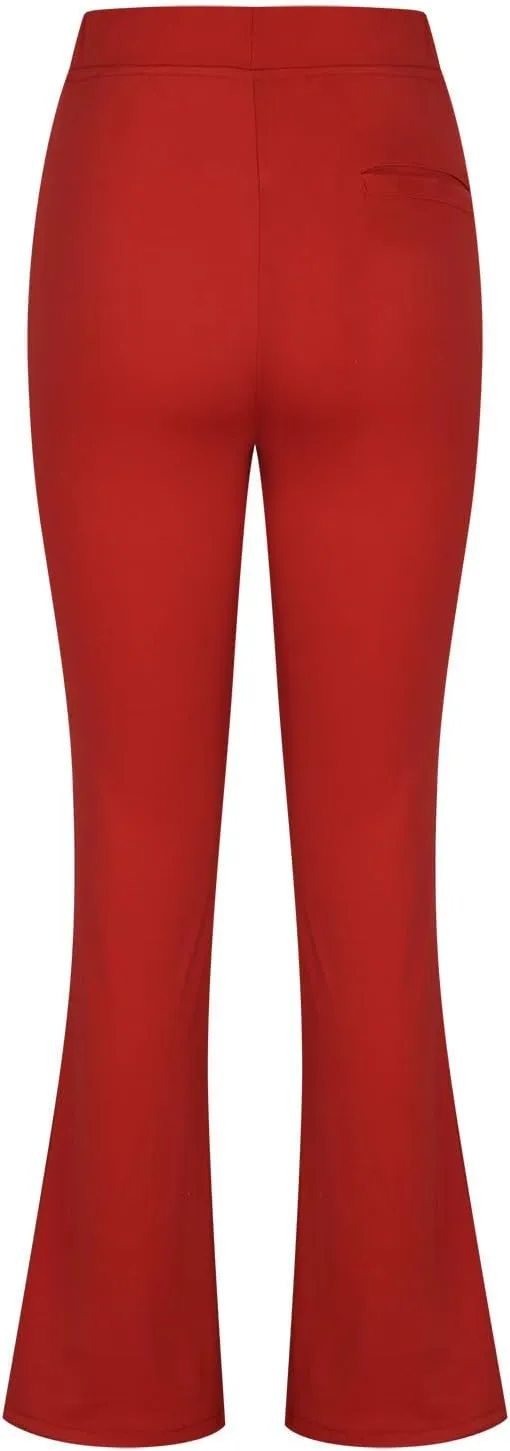 Womens Dress Pants Business Casual Work Pants High Waist Stretchy Trousers Bootcut Office Slacks with Pockets