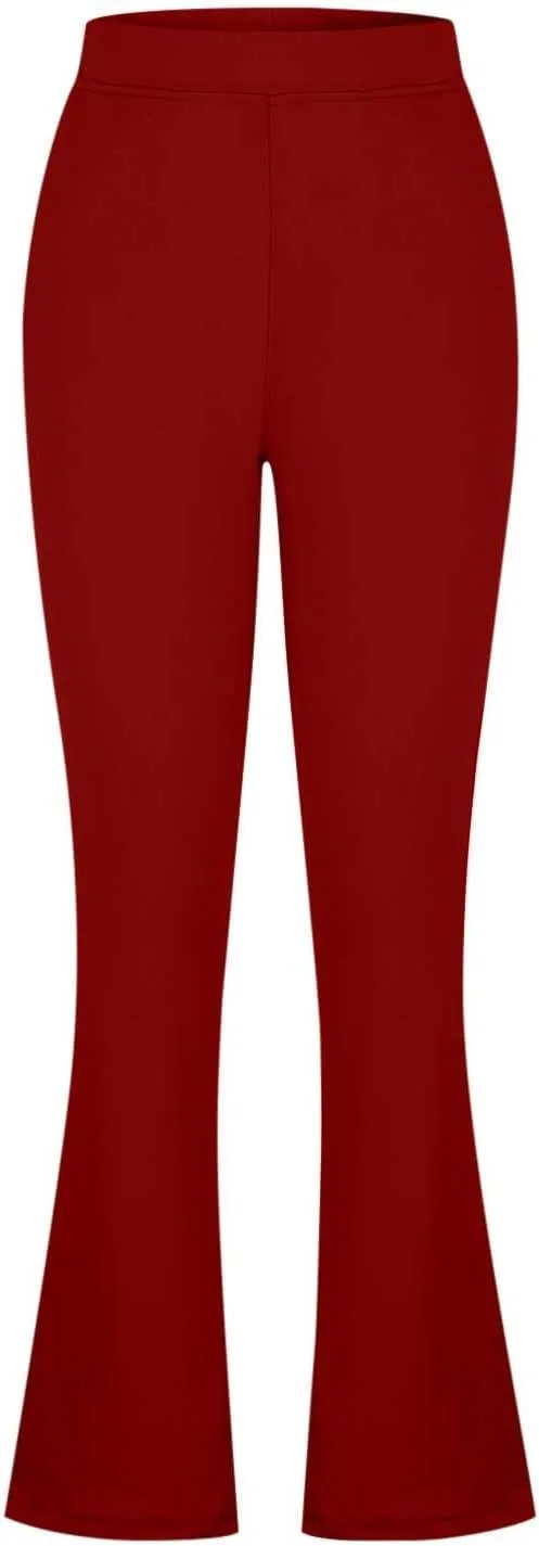 Womens Dress Pants Business Casual Work Pants High Waist Stretchy Trousers Bootcut Office Slacks with Pockets