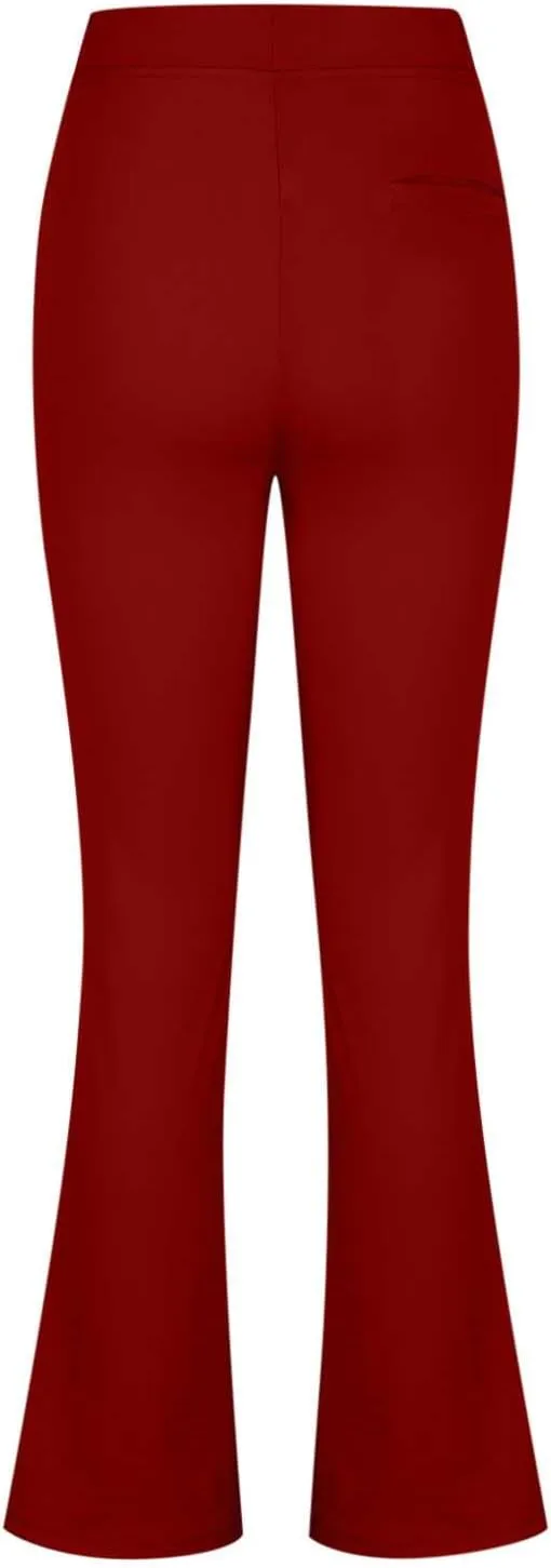 Womens Dress Pants Business Casual Work Pants High Waist Stretchy Trousers Bootcut Office Slacks with Pockets