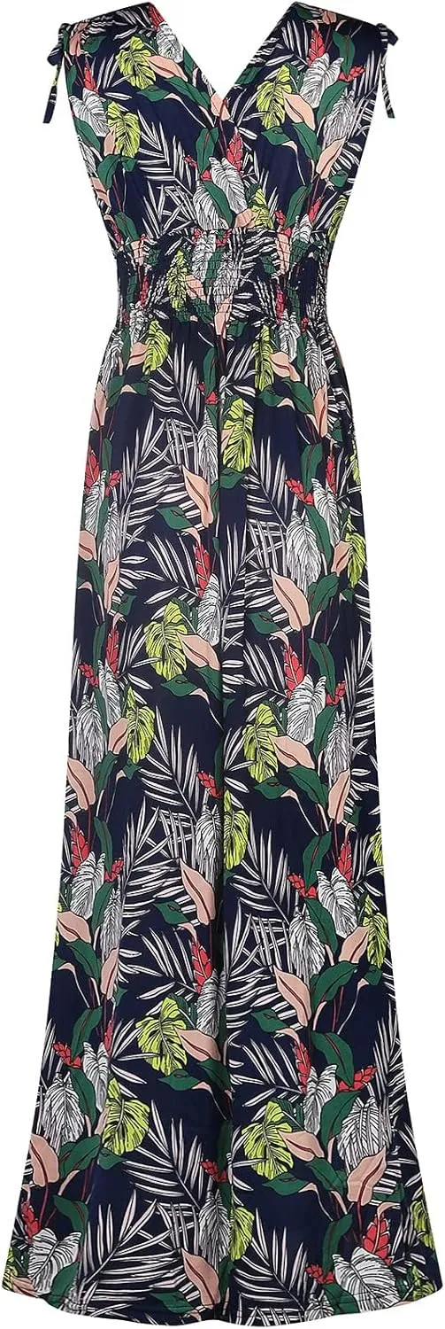 Women's Easy Fit Relaxed Comfortable Lightweight Sleeveless Maxi Dress Casual Sleeveless Spaghetti Strap Dress