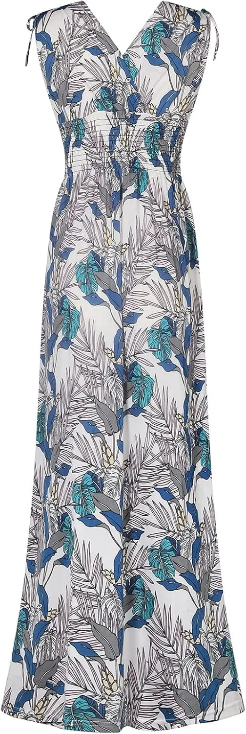 Women's Easy Fit Relaxed Comfortable Lightweight Sleeveless Maxi Dress Casual Sleeveless Spaghetti Strap Dress