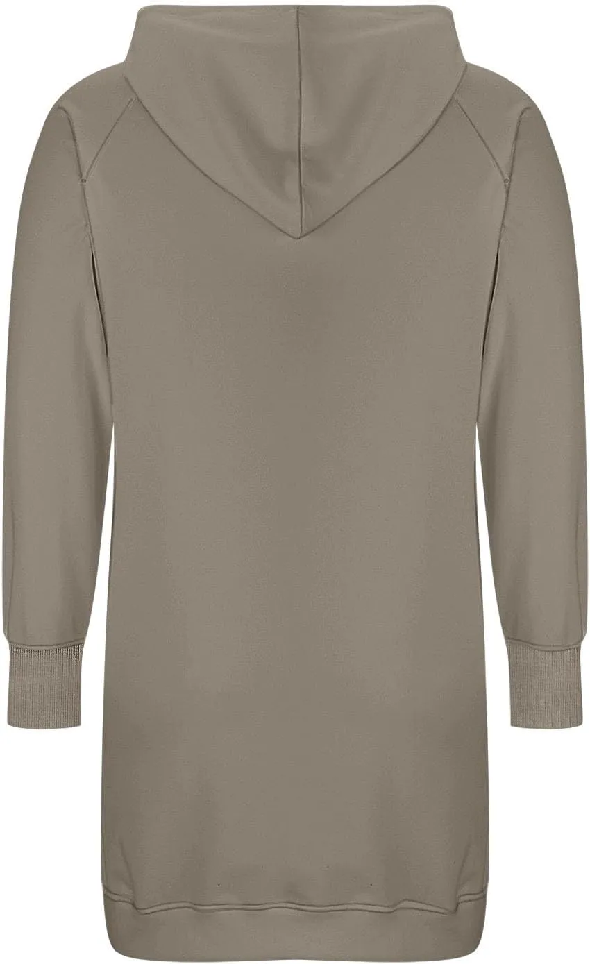 Womens Hoodie Dress for Fall Long Sleeve Hoodies Mini Dresses Fleece Casual Hoodie with Pockets 2024 Fashion