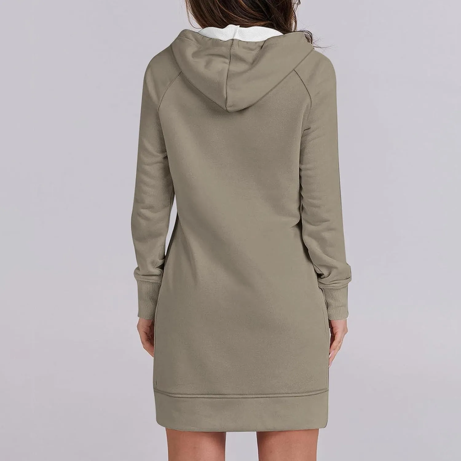 Womens Hoodie Dress for Fall Long Sleeve Hoodies Mini Dresses Fleece Casual Hoodie with Pockets 2024 Fashion