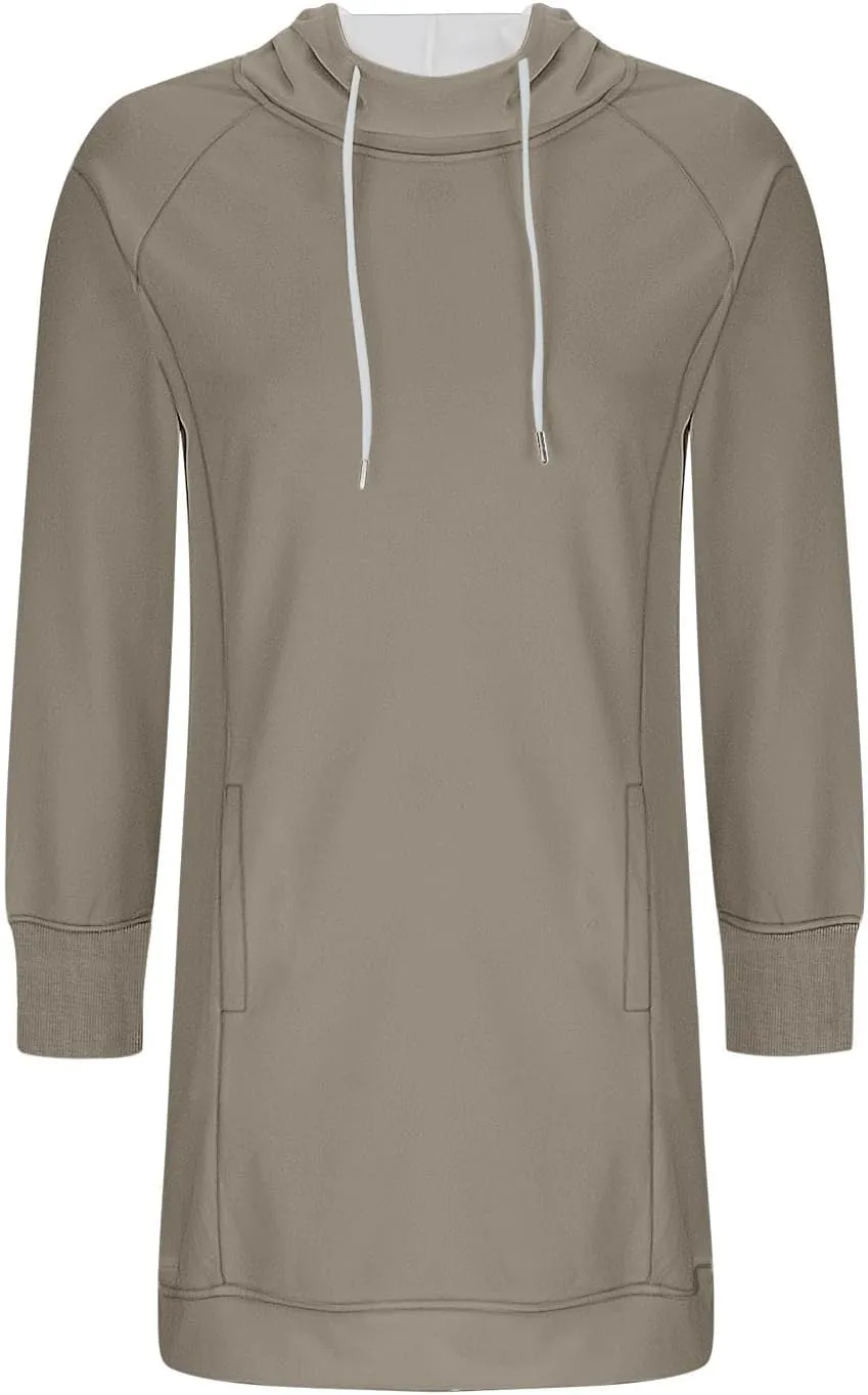 Womens Hoodie Dress for Fall Long Sleeve Hoodies Mini Dresses Fleece Casual Hoodie with Pockets 2024 Fashion