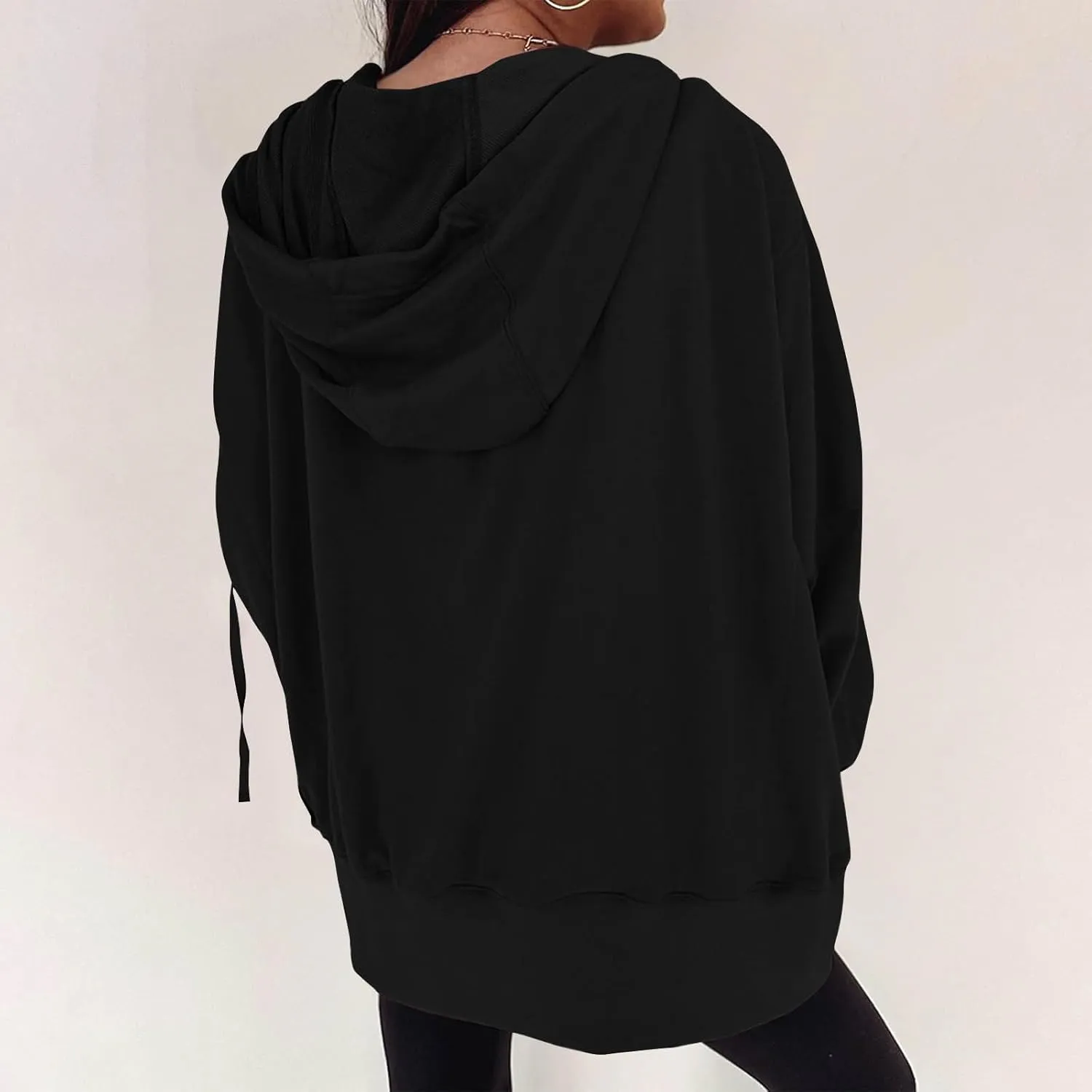 Womens Hoodies Oversized Sweatshirt Loose Casual Long Sleeve Zip Up Fall Outfits Fashion Jackets Outwear with Pockets