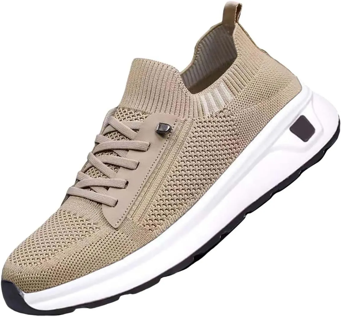 Women's Lac Up Platform Woven Sneakers Comfortable Lw Top Sneaker Mesh Breathable Lightweight Walking Shoes Slip On Cushion Sneakers