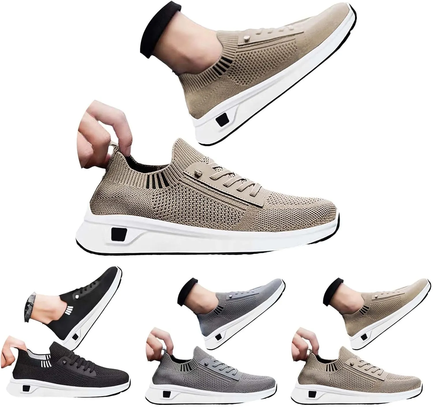 Women's Lac Up Platform Woven Sneakers Comfortable Lw Top Sneaker Mesh Breathable Lightweight Walking Shoes Slip On Cushion Sneakers