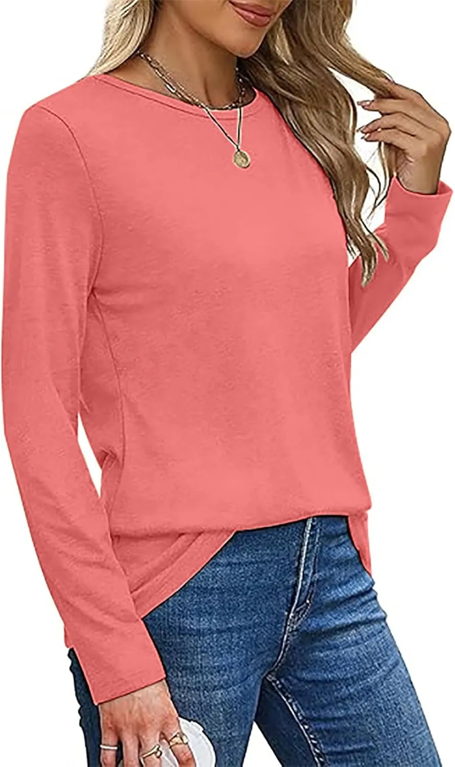 Women's Long Sleeve Graphic Shirts Kindness Print Crew Neck Pullover Tops Fall Shirts