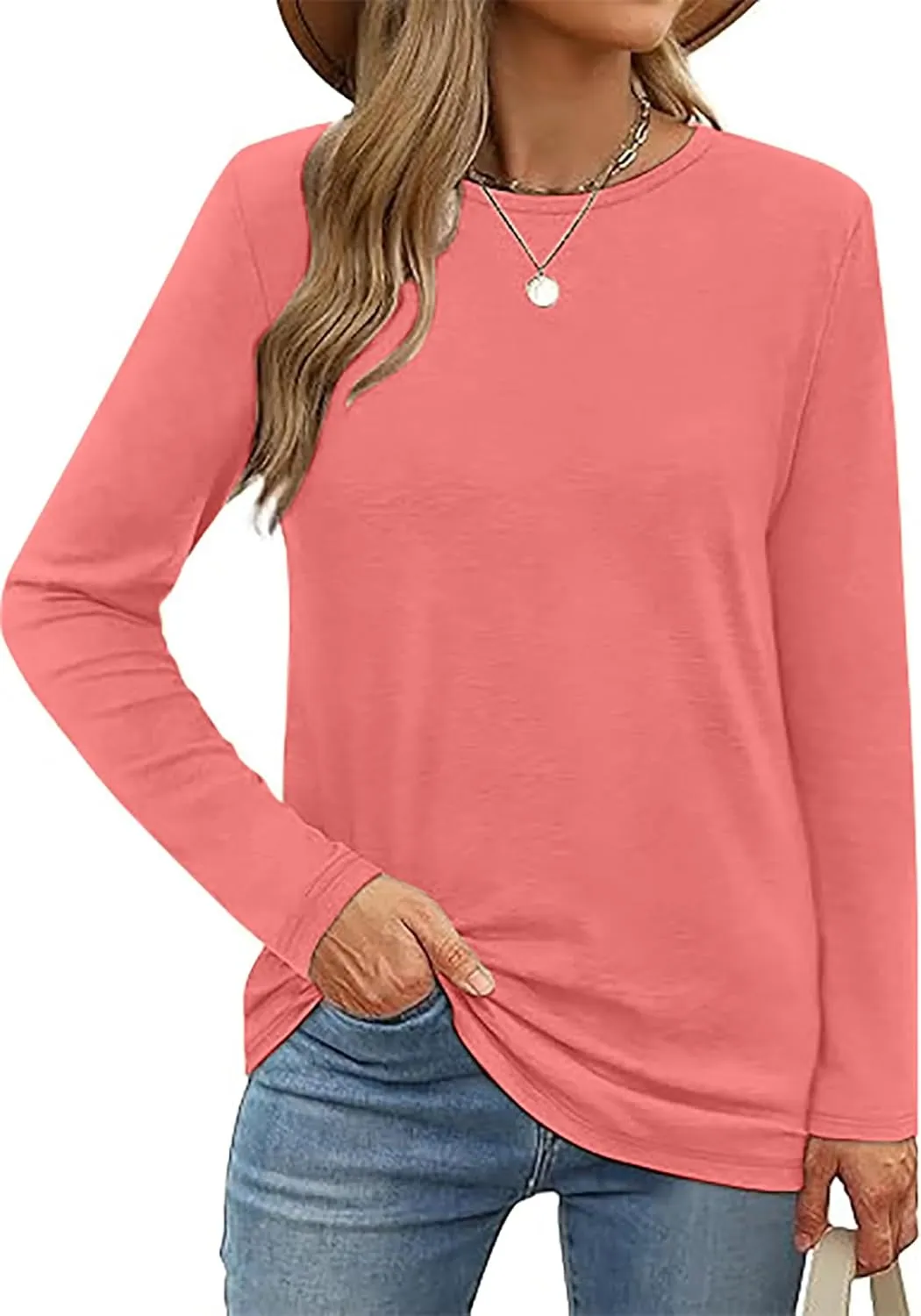 Women's Long Sleeve Graphic Shirts Kindness Print Crew Neck Pullover Tops Fall Shirts