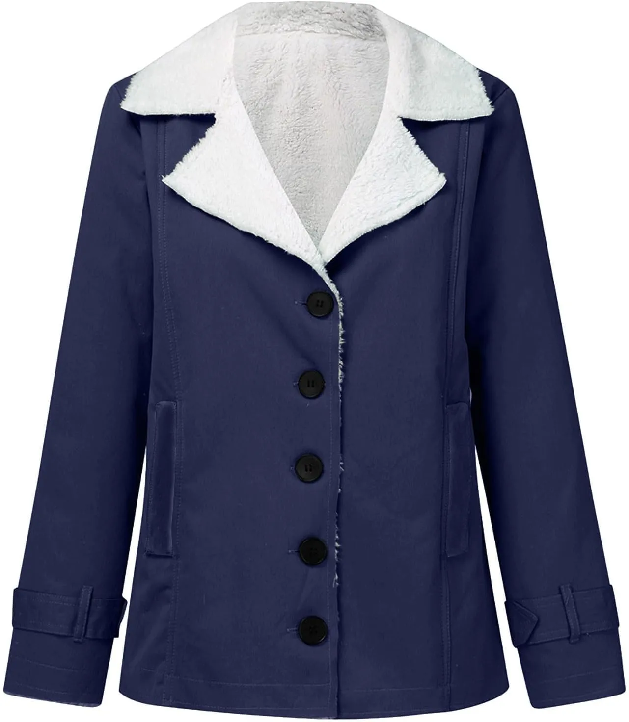 Womens Plus Size Sherpa Fleece Jackets Fashion 2023 Oversized Lapel Fuzzy Coat Warm Winter Faux Fur Outerwear