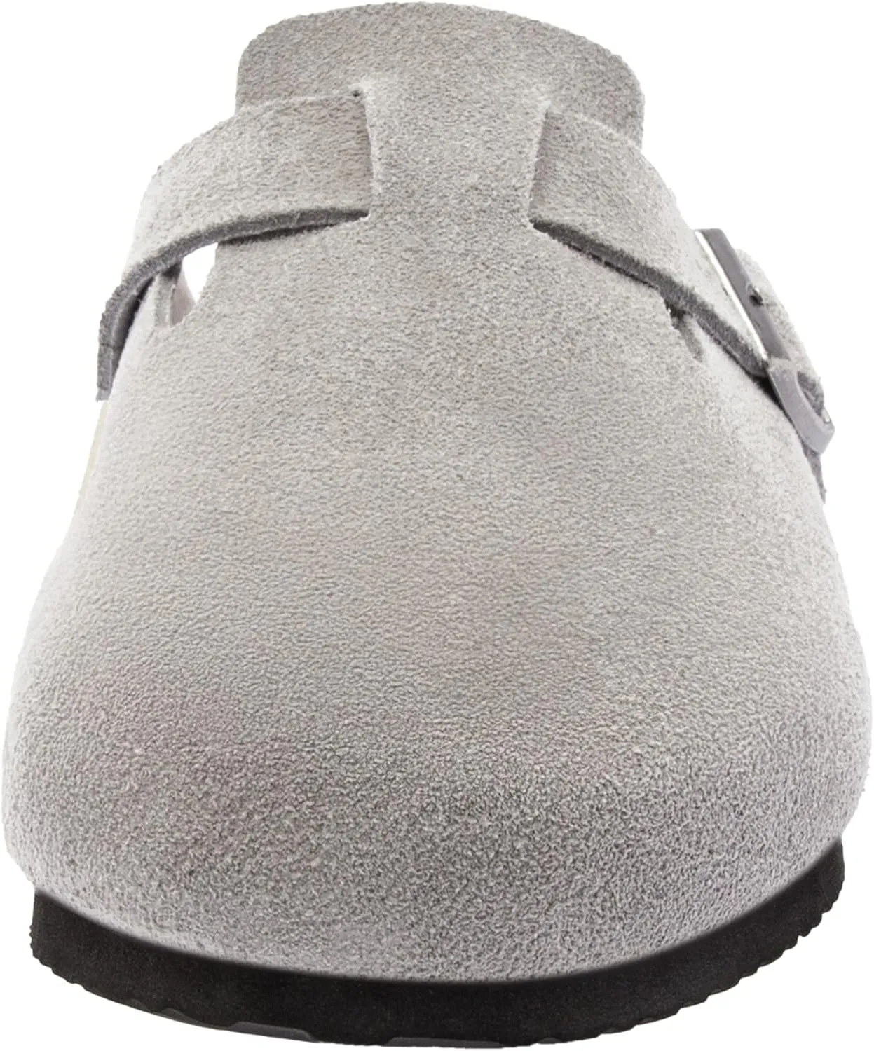 Women's Suede Clogs Men's Slip-On Mules Non-Slip Potato Shoes Arch Support Sandals with Adjustable Buckle for Indoor & Outdoor Use