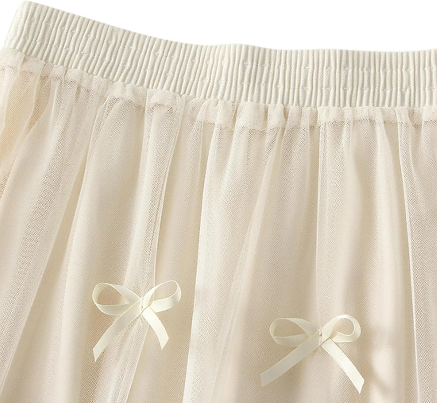 Womens Tulle Ruffle Pleated Skirts Fashion Solid Versatile A Line Maxi Skirt Holiday High Waisted Reversible Skirts