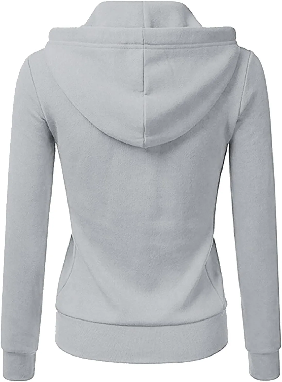 Womens Zip Up Hoodies Casual Lightweight Long Sleeve Jackets Drawstring Hooded Sweatshirt Fall Outfits with Pockets
