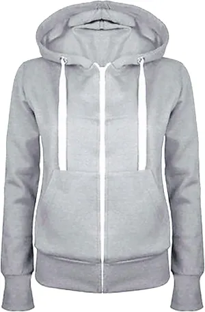 Womens Zip Up Hoodies Casual Lightweight Long Sleeve Jackets Drawstring Hooded Sweatshirt Fall Outfits with Pockets