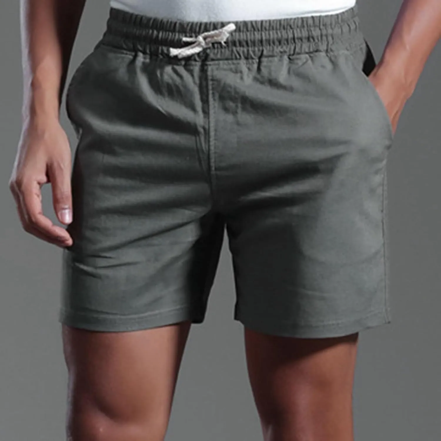 Workout Shorts Men Slim-Fit Elastic Beach Shorts Gym Basketball Lightweight Classic Regular Activewear Pants