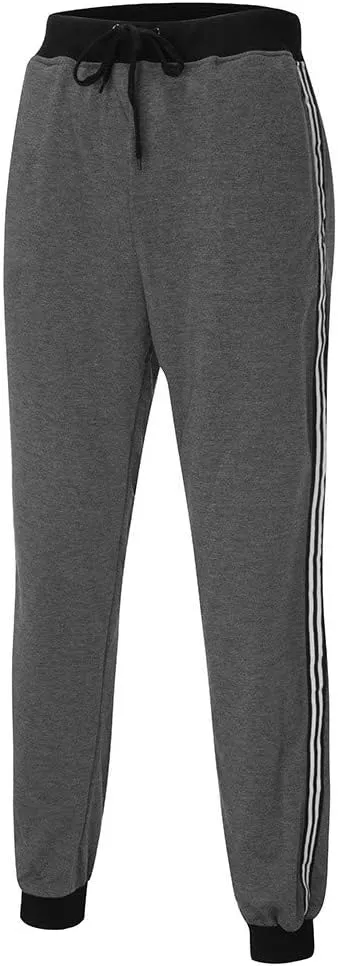 WUAI-Men Fashion Jogger Athletic Pants - Classic Gym Sport Pants Bodybuilding Workout Running Slim Fit Sweatpants