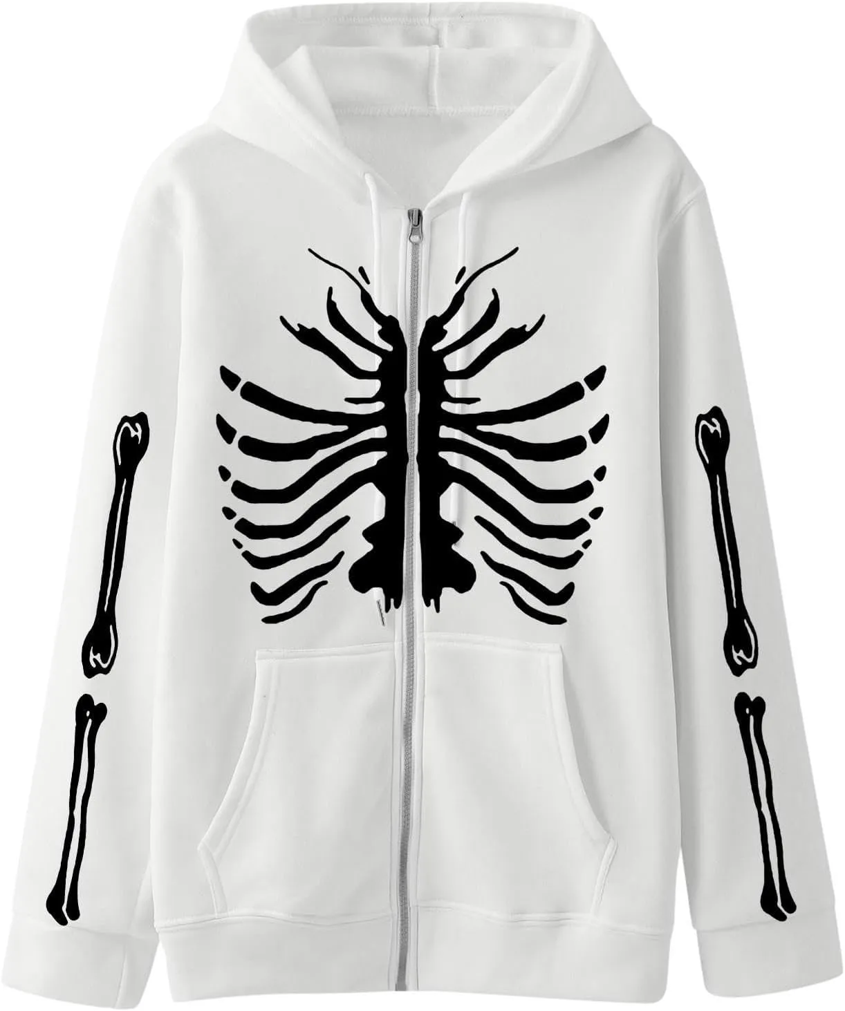 Y2K Hoodies for Women Full Zip Up Print Graphic Pockets Hooded Jacket 90s Long Sleeve Sweatshirt with Hood Grunge Harajuku