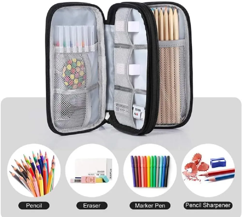Yiasangly Electronic Organizer Bag, Waterproof Portable Travel Cable Storage Bag, Multifunctional Cord Storage Case for USB Drive, Dard Drive, Power Bank, Charger, Mouse, USB Cable, Headphones - Black