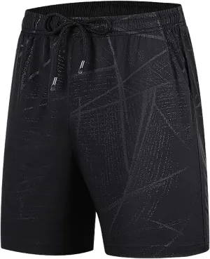 Ymosrh Men's Athletic Hiking Shorts Quick Dry Workout Shorts Lightweight Gym Running Shorts Basketball Training