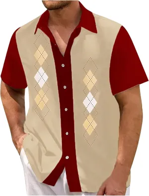 Ymosrh Men's Casual Button-Down Shirts Cotton Linen Solid Color Short Sleeve Shirts Loose Short Button Down Shirts, M-4XL