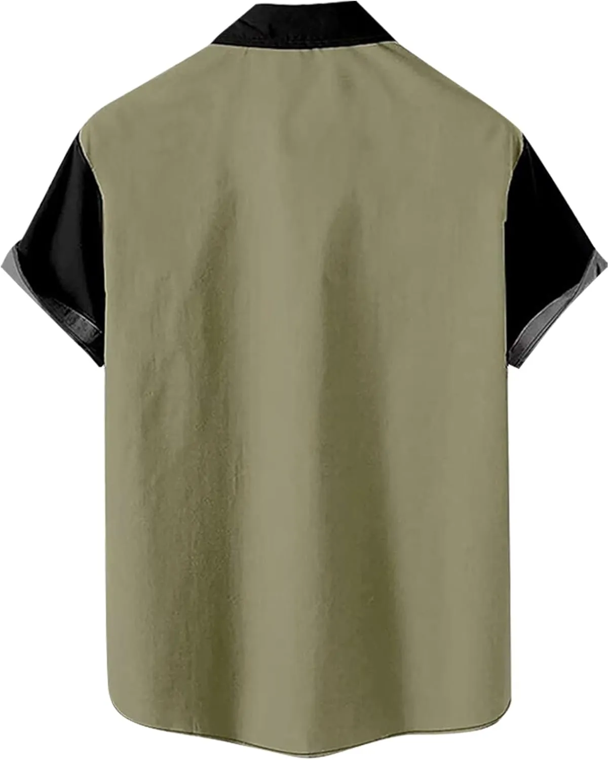 Ymosrh Men's Casual Button-Down Shirts Cotton Linen Solid Color Short Sleeve Shirts Loose Short Button Down Shirts, M-4XL