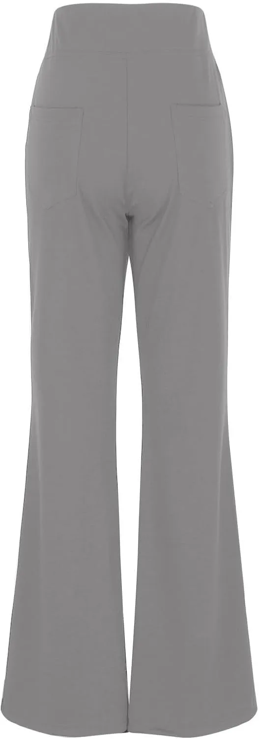 Yoga Dress Pants for Women Stretchy Elastic High Waisted Work Pants Business Casual Tummy Control Bell Bottom Pants
