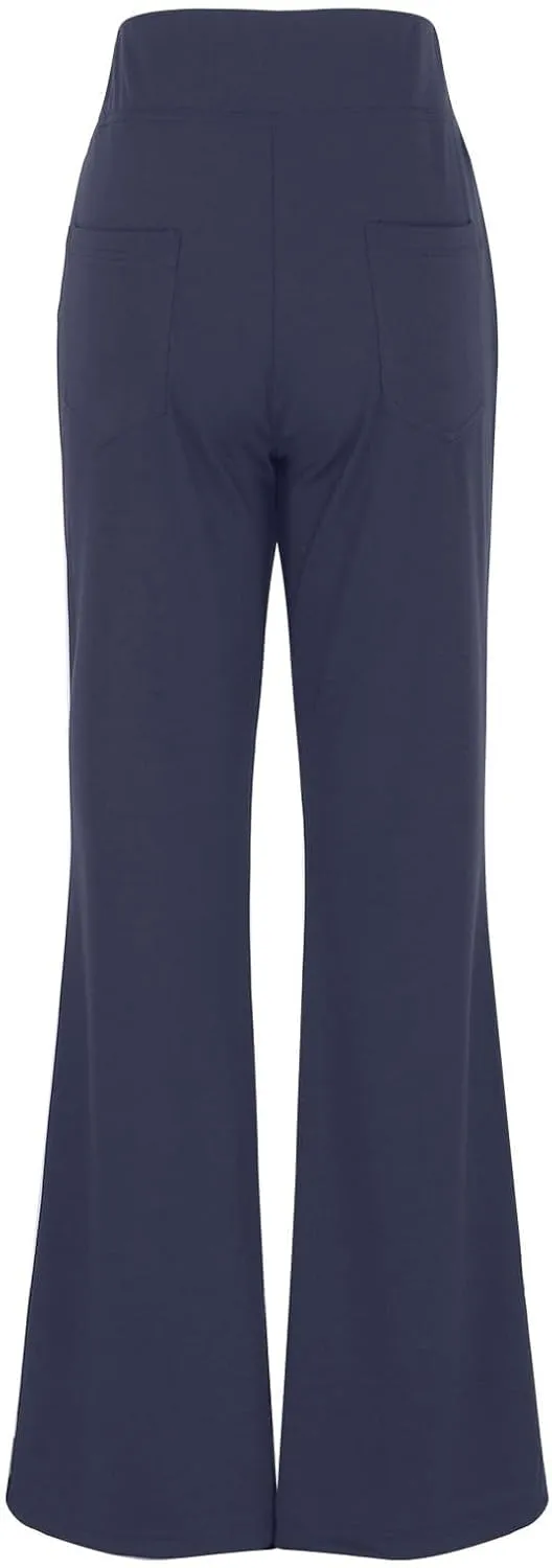 Yoga Dress Pants for Women Stretchy Elastic High Waisted Work Pants Business Casual Tummy Control Bell Bottom Pants