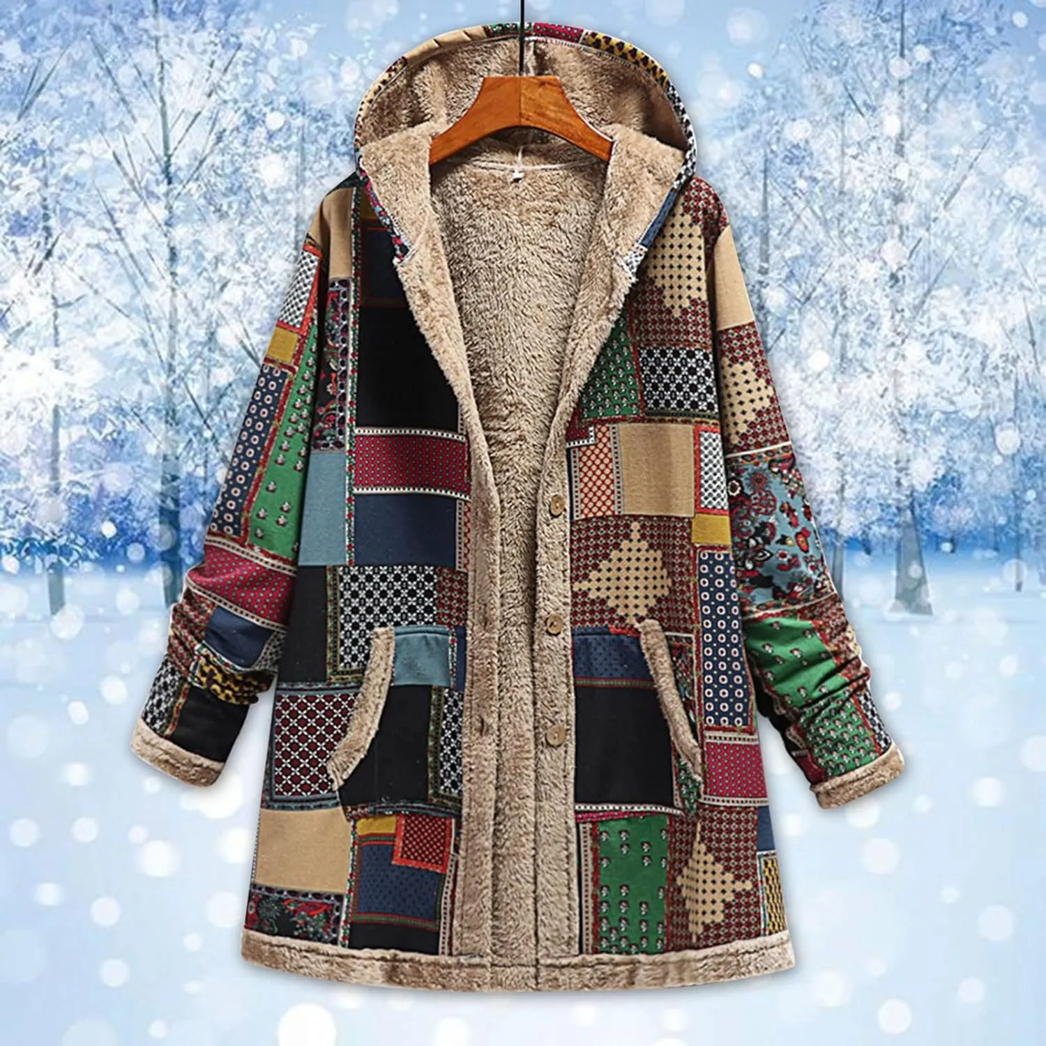YRAETENM Oversized Sherpa Pullover Hoodie for Women Fuzzy Fleece Long Sleeve Sweatshirts Winter Warm Fluffy Coat With Pockets