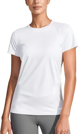 Zengjo Women's Short Sleeve Running Shirts UPF 50  Sun Protection SPF Quick Dry Athletic Workout T-Shirts