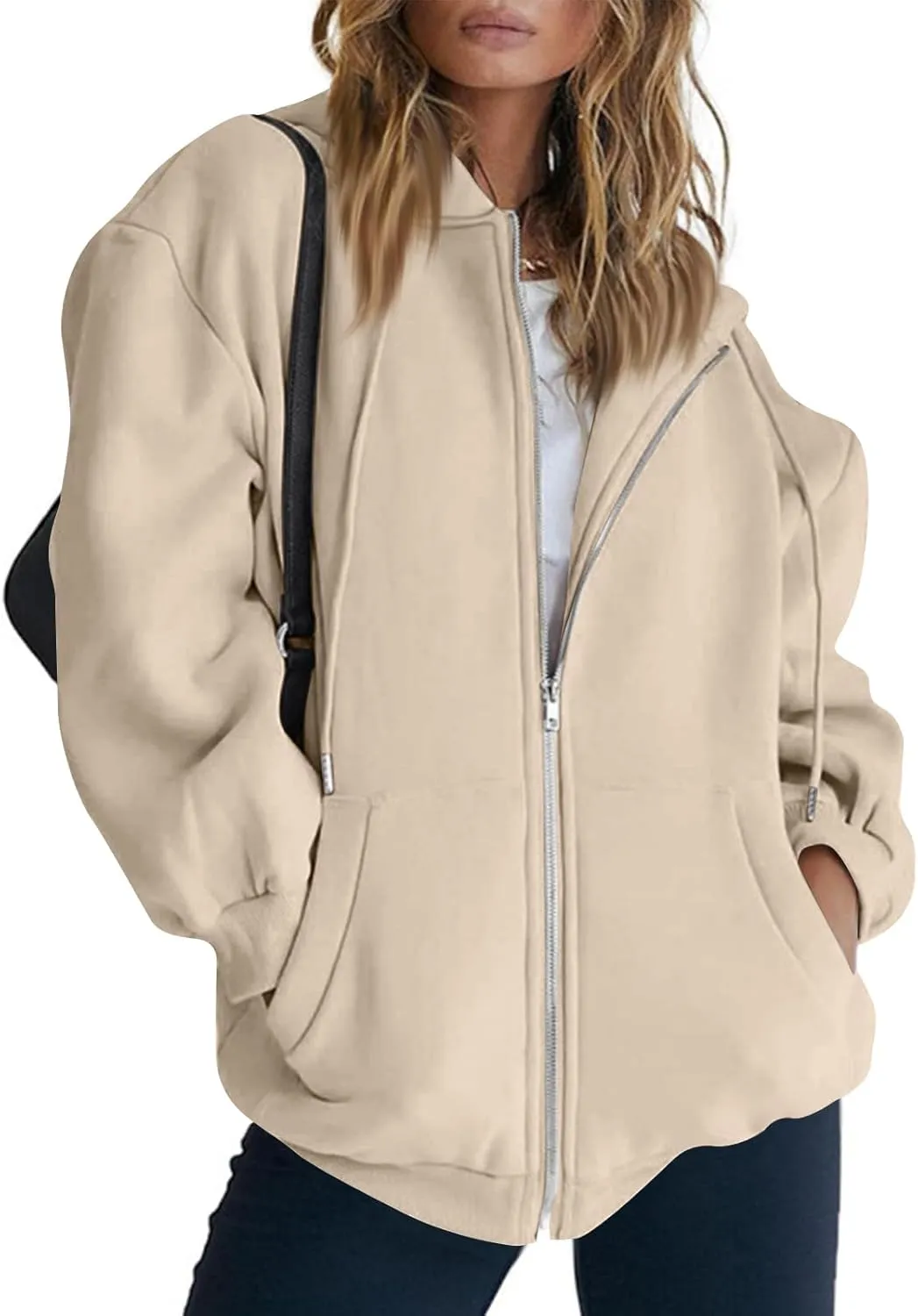 Zip Up Hoodie Women Oversized Y2k Jacket Lightweight Fall Jackets Streetwear Hoodies Long Sleeve Sweatshirts