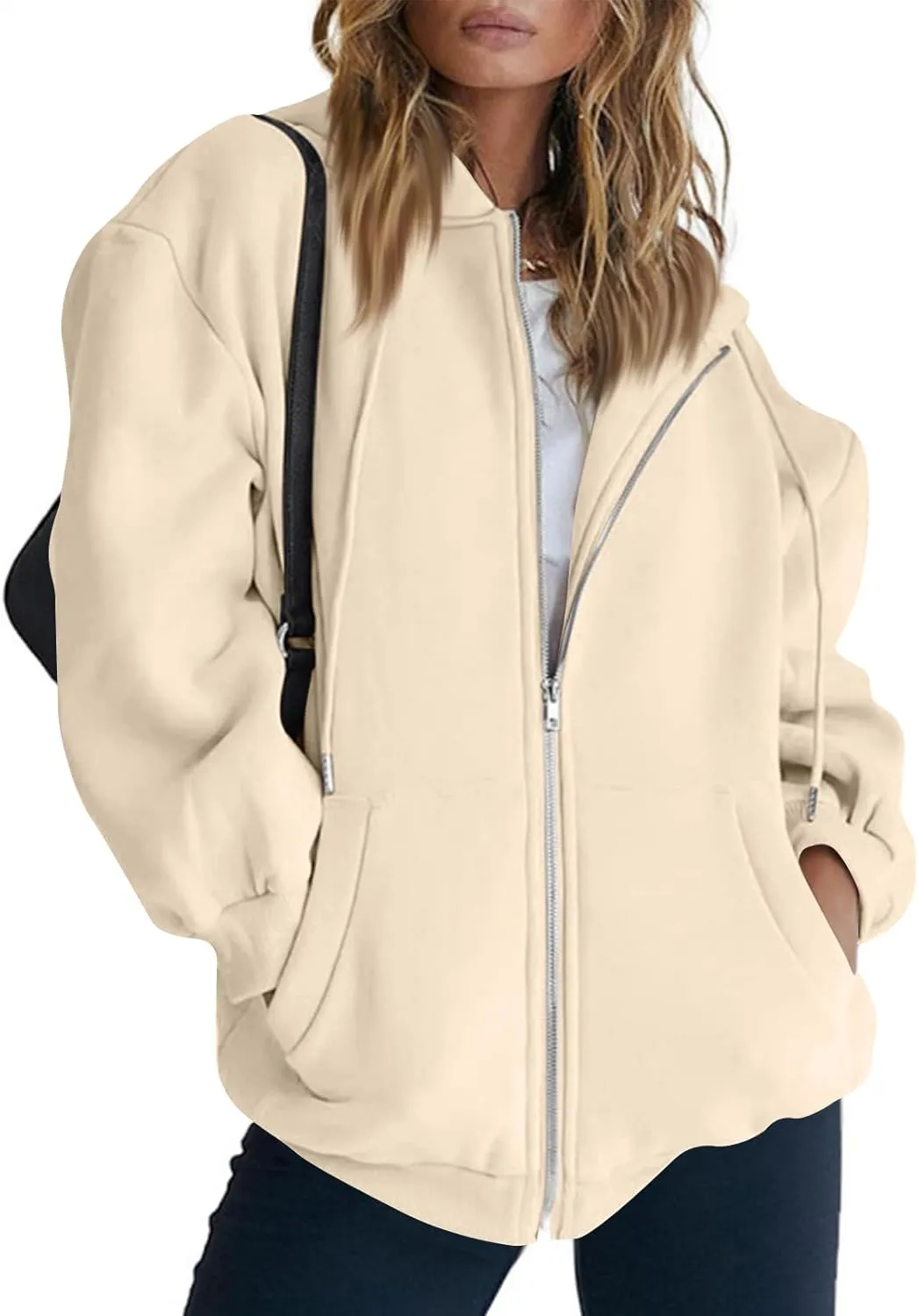 Zip Up Hoodie Women Oversized Y2k Jacket Lightweight Fall Jackets Streetwear Hoodies Long Sleeve Sweatshirts