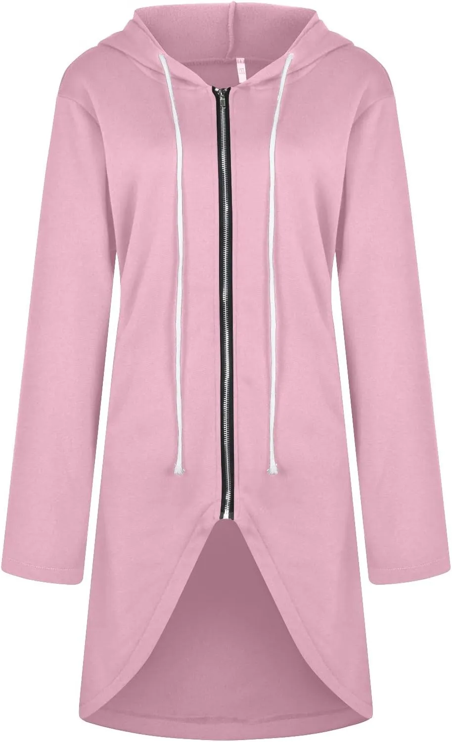 Zip Up Hoodie Women,2024 Trendy Irregular Hem Oversized Hoodies Long Tunic Sweatshirt Open Front Cardigan Jacket